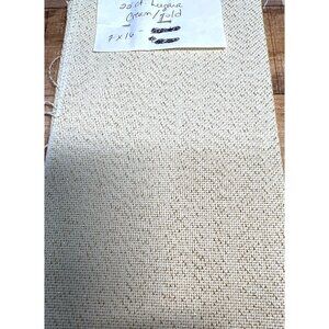 22Ct Lugana Cream Gold Metallic Embroidery Fabric 7x16